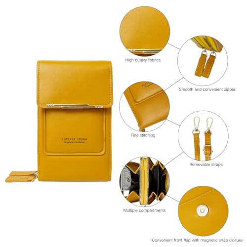 Image of Crossbody for Women, Trendy Small Phone Purse with Secure Card Slots, Lightweight Card wallet