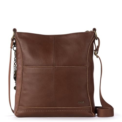 Image of The Sak Lucia Leather Crossbody Purse - Premium Leather Women's Handbag for Everyday & Travel - Cross Body Bag With Zipper
