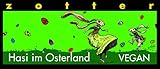 Zotter Bitterschokolade 'Hasi im Osterland' mit Schichtnougat, handgeschöpft, vegan (70 g) - Bio