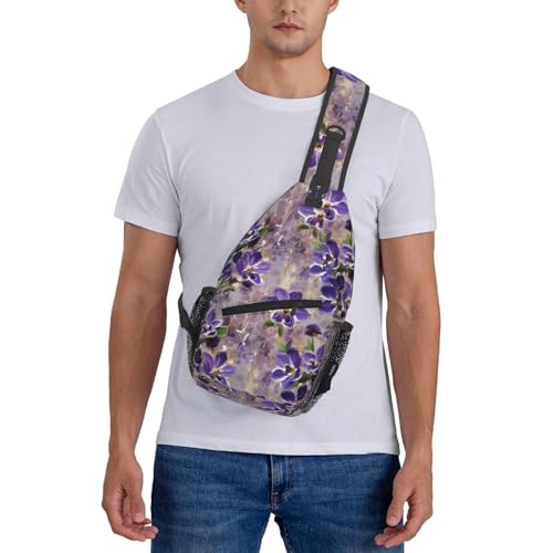 Mochila tipo sling con estampado floral miniatura 7