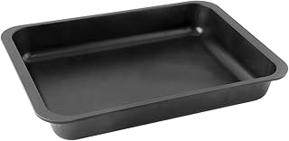Zenker 7283 Plat à Four XXL, Grand Plat à gratin, Plat à lasagnes, Plat pour Poulet rôti, Plat à Four, Plat à rôtir, Plat à Four Rectangle, Anti-adhésif, Acier, Noir, 40 x 29 cm x 6 cm