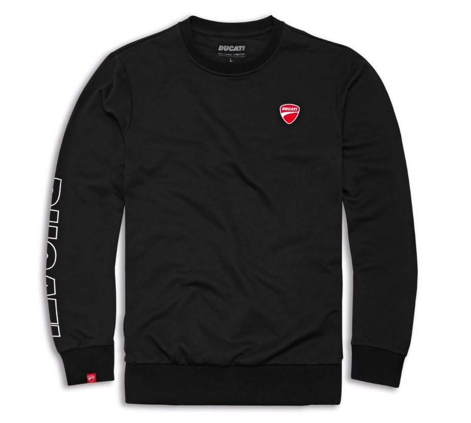 Ducati sudadera de cuello redondo con logotipo para tus rutas de fin de semana