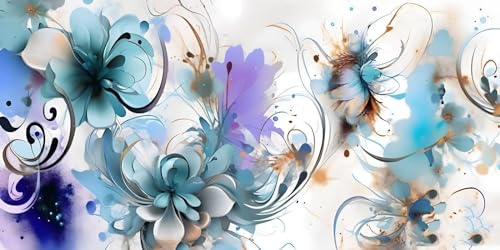 DIY fleur peinture diamant 130x65cm kit complet 5D pour vaincre l'anxiété par l'art thérapie