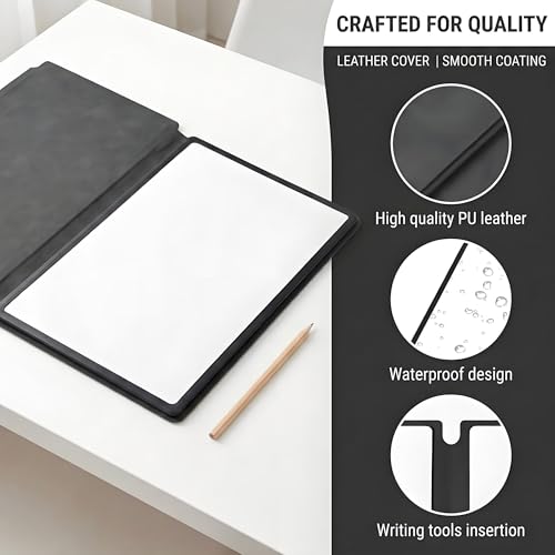 Ulluthu 2 Stück A5 Mini Whiteboard, A5 Whiteboards Notizbuch Notizblock Abwischbar Mini Memoboard mit Stifte Thuch und Radiergummi Tragbare Schreibtafel für Büro Schule Zuhause Schreibtisch Listen