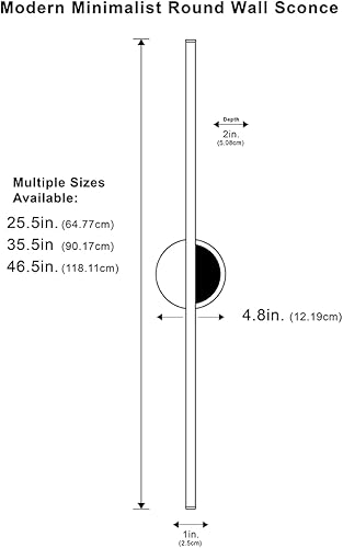 Miniatura 9 de Moderno aplique de pared, elegante lámpara LED de montaje en pared para baño, dormitorio, sala de estar y oficina en casa, cableado duro con