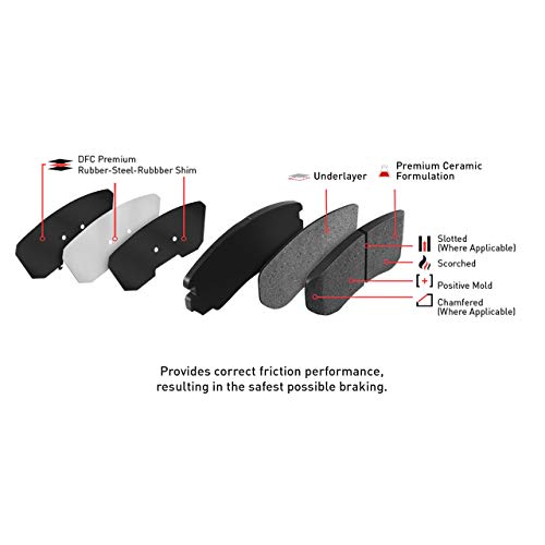 Image of Dynamic Friction Company Front Brake Kit Fits 2016-2018 Dodge Attitude | 2017-2022 Mitsubishi Mirage| Brake Rotors| 3000 Ceramic Brake Pads and Rotors Kit| Hardware