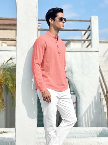 Image of ROYALSCOUT Men's Cotton Blend Full Sleeve Kurta Shirts Pack of 1 Designed for Festive Moments, Cultural Functions, or Casual Gatherings