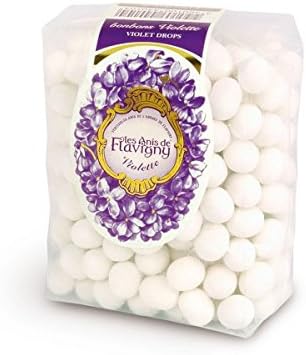 Les Anis de Flavigny Violet Drops Bag - French Hard Candy - 8.8oz Case of 10 Units - Wholesale