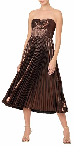 Amazon.com: ASTR The Label Women's Ascella Dress, Metallic Brown, XS :  Clothing, Shoes & Jewelry