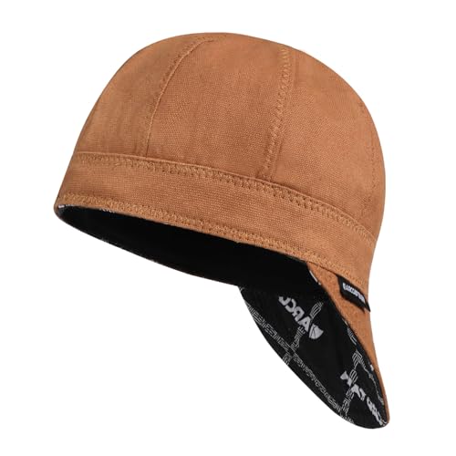 Image of ARCCAPTAIN Reversible Welding Cap, 8-Panel FR Welders Cap, Khaki, 7 1 /2