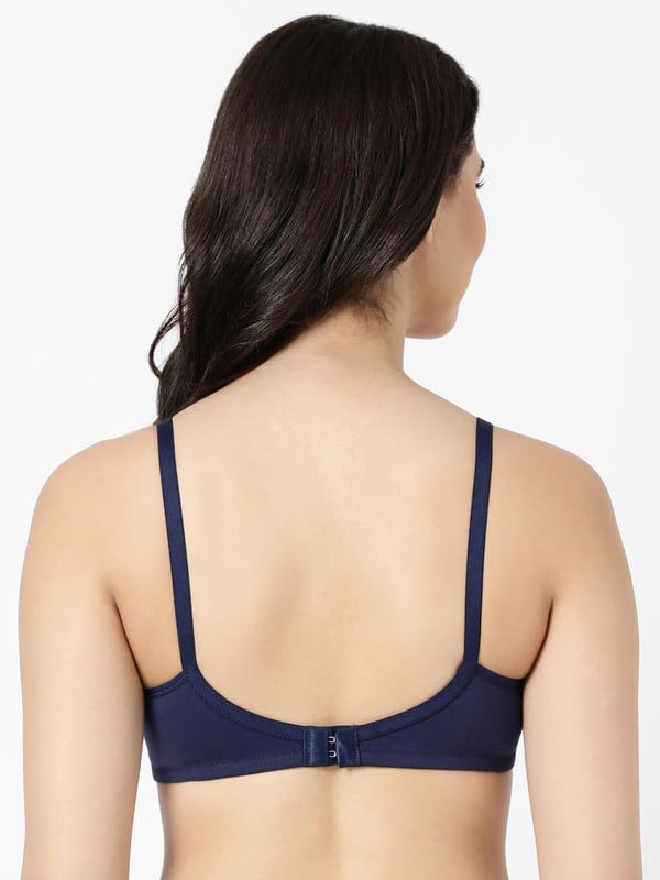Image of BLOSSOM Women's Everyday T-Shirt Bra with Molded Cups,Non Padded and Non Wired,Cotton-Polyester Fabric -Perfect for Uniforms and Casual Wears Lara