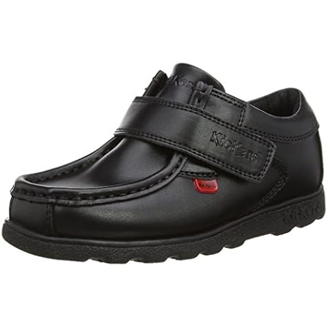 Kickers Boy's 112915 Fragma Slip Loafers with Straps - Black, 2 UK (34 EU) Cover