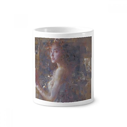 Cadeau idéal mug blanc en céramique peinture à l'huile fine 350 ml