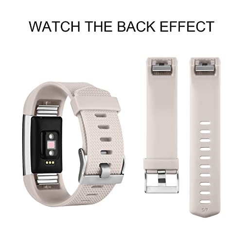 Image of Tobfit Watch Strap Compatible for Fitbit Charge 2 (Watch Not Included), Removable Soft Belts for Charge 2 Wristband, Smartwatch Band for Men & Women