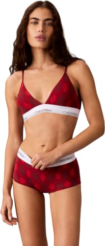 Calvin Klein Damen Leicht gefüttert Triangle Lv00Qf8498, Triangle, Argyle 25 Small Established Red, XS – Ansicht 1