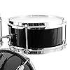 World Rhythm WR-601 3 Piece Junior Kids Drum Set, with 12" Bass Drum, Throne and Drumsticks - Black #1
