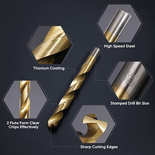 Ticonn 99Pcs Titanium Coated Drill Bit Set thumb #2