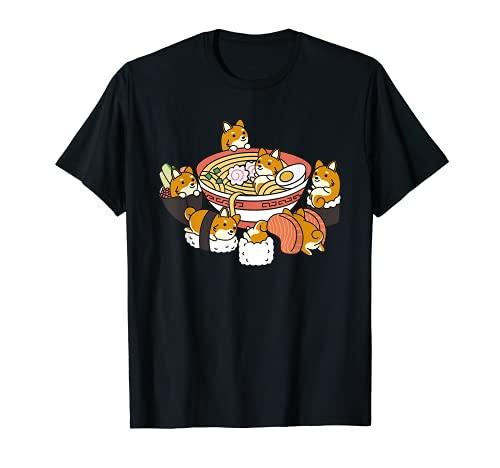 Ramen Sushi Shiba Inu Dog T-Shirt