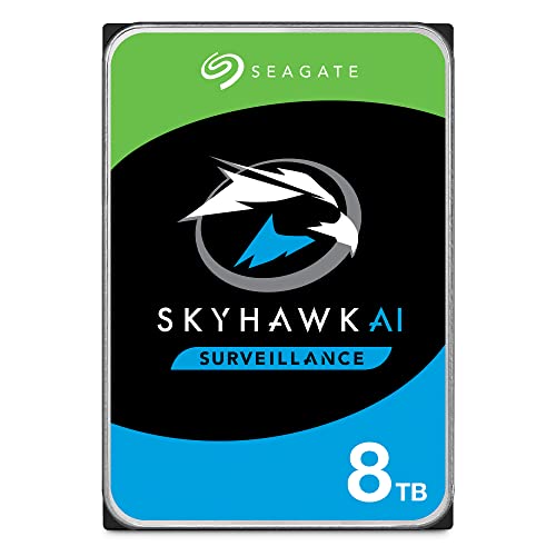シーゲイト SkyhawkAI 3.5" 【データ復旧3年付】 8TB 内蔵ハードディスク RVセンサー搭載 5年保証ネットワーク監視カメラ ビデオレコーダー用 ST8000VE001