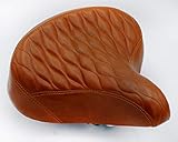 Fito Oversize 10.5' x 9.5' Synthetic Leather Retro Beach Cruiser Comfort Bike Seat Saddle (GW-Brown)