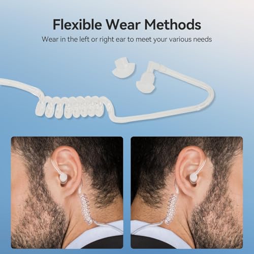 Image of Retevis AI Active Noise Cancellation Walkie Talkie Earpiece, Rechargeable