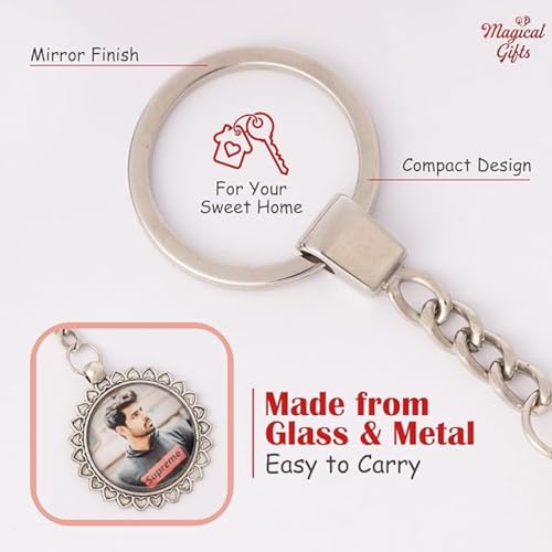 Image of magical gifts Customized Keychains, Unique Personalized Key RIngs and Charms with Your Photos /Name /Design for Bags /Bikes /Car and Gifting Purposes