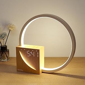 blonbar Lampada da Comodino con Wake up Light, Ricarica USB da 10W,Luce di Risveglio, Sveglia, Luce di Allarme, Touch Control Dimmerabile, 3 Lampade da Comodino per la Camera da Letto