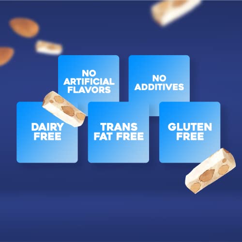 Golden Bonbon Italian Soft Almond Nougat Candy, Individually Packed Chewy Gluten Free Nougat, Original Full Of Almonds, Halal Candy 3.53 Ounces #TOP3