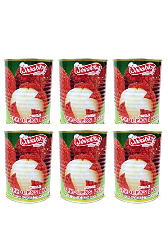 Shirakiku Whole Seedless Lychee - Japanese Fresh Lychee Fruit Canned | Water, Lychee, Sugar, Citric Acid | Perfect For Healthy And Delicious Snacks, 20-Ounce - (Pack of 6) - Thumbnail 2