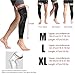 CHYLMAPHEN 2Pcs Full Leg Sleeve Long Compression Knee Brace Protect Leg for Men & Women, for Basketball, Cycling Sport Football for Volleyball Football Dance Yoga Tennis Running(L)