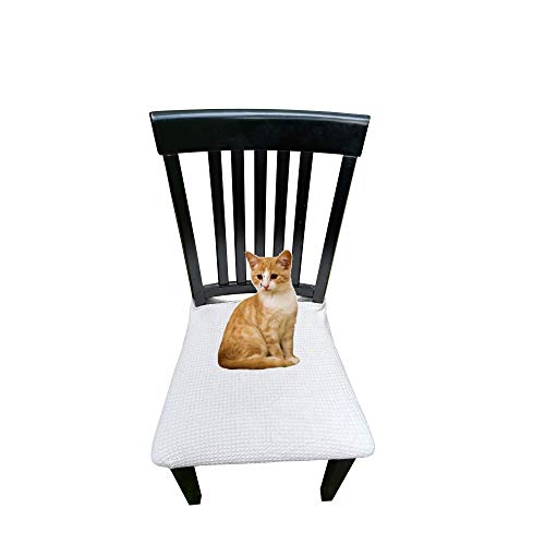 Reliabest Waterproof Dining Chair Cover Protector - Pack 2 - Perfect For Pets, Kids, Elderly, Restaurants, Party - Machine Washable, Snugly Fit, Removable, Clean The Mess Easily (Beige) #TOP4