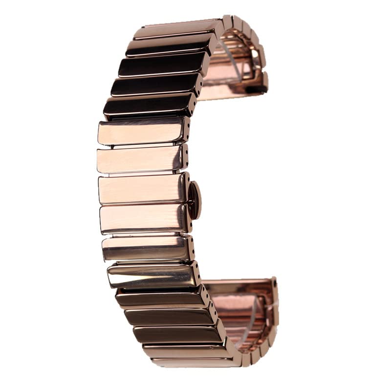 22mm Einstellbare Keramik Uhrenarmband Deployment Verschluss Uhrenarmband Ersatz Flache Uhrenarmband