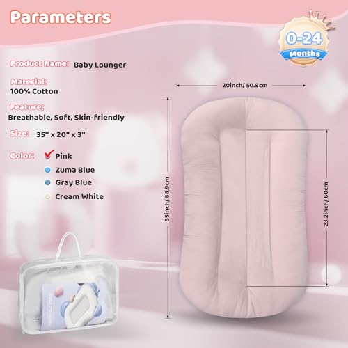 image for Cpzzkq Baby Lounger - Baby Lounger for Newborn, 0-24 Months, Infant Lo