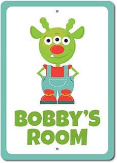 Alien Sign, Kid Room Sign, Custom Kid Room Sign, Kid Room Decor, Custom Child Name Sign, Alien Lover Aluminum Sign - 8