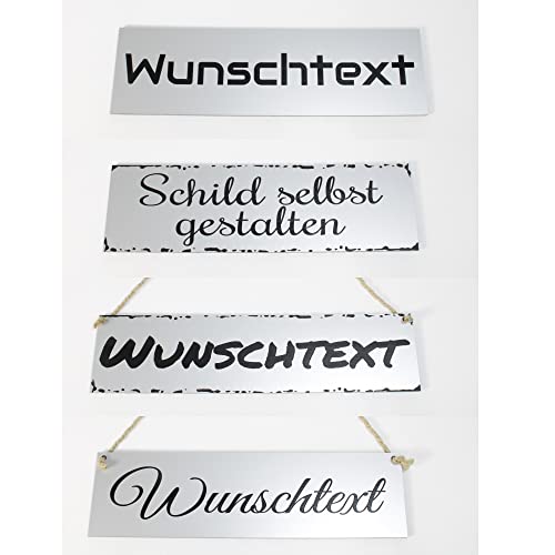Personalisierbares Blech-Schild – Wetterfest, Mit Foto/Text, Für Garten, Garage, Firma