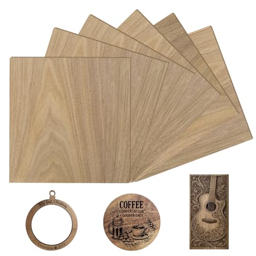 LONGER Diversified Double Sided Black Walnut Plywood (11.8×11.8×0118″) – 5 pack.