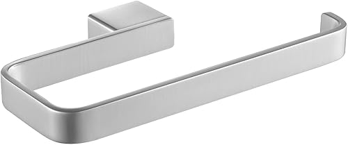 PARLOS Toallero de mano de latón, anillo de toalla montado en la pared, barra de toalla de mano de níquel cepillado para baño y cocina