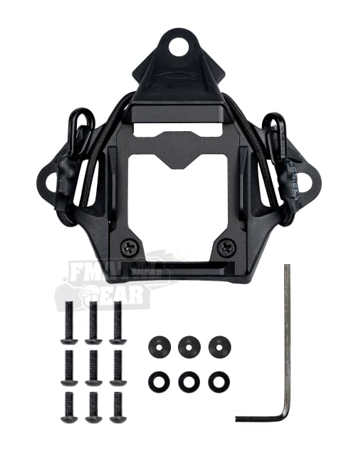 FMATAL GEAR Tactical Helmet NVG Mount Modular Bungee Shroud Sports Camera Bracket Base | for Dummy NVG Sports Camera | Paintball | Airsoft Helmet