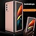 TOPSEM Case for Samsung Galaxy Z Fold 2 5G,Case with Glass Tempered Film,Ultra-Thin Anti-Knock Combination Film Hard Matte Cover (Rose Gold)