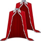 Laumoi 2 Pcs King Robe Red Cape Costume for Adults Queen Robe Evil Medieval Prince Royal Cape for Women Men Stage Performance Cosplay Party Accessories
