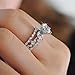 sandywident Unique Leaf Design 925 Plating Silver White Sapphire Diamond Wedding Engagement Ring Set