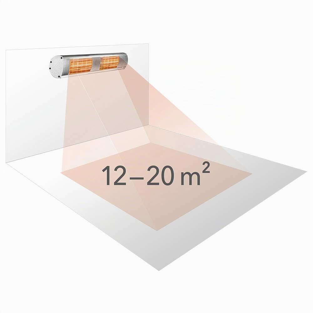 TROTEC Chauffage de terrasse infrarouge radiant IR 3050 3000 W IP65