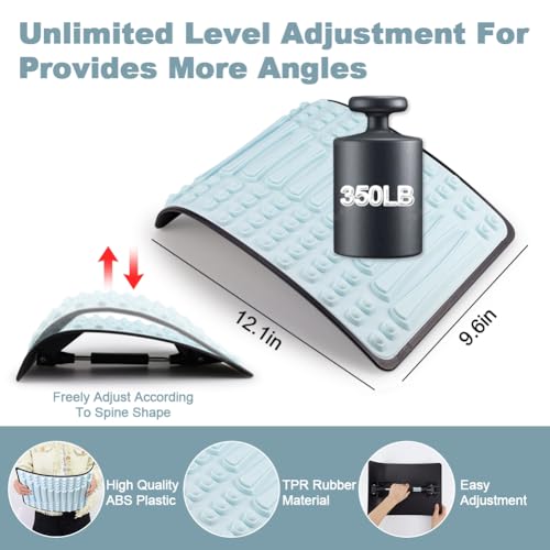 Image of Back Stretcher for Lower Back Pain Relief，Unlimited-Level Adjustable Lumbar Back Cracker Board, Back Cracker for Men & Women Stretching, Back Cracking Device for Scoliosis