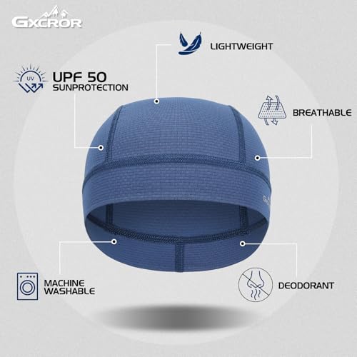 Image of GXCROR 3 Pack Cooling Skull Cap with Sweat-Wicking & Anti-Odor Technology Quick-Dry Helmet Liner for Cycling Motorcycle