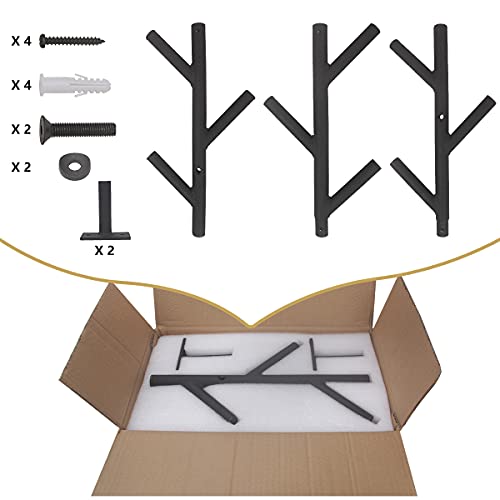 Butizone Wall Mounted Coat Rack, Modern Coat And Hat Rack, Matte Black Tree Branch Style Coat Rack With 9 Hooks For Hanging Clothes, Hats, Bags, Scarves In Entryway, Bedroom, Living Room #TOP6