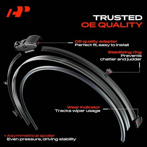 A-Premium 26"+18"+16" Windshield Wiper Blades Compatible with Subaru Outback 2020 2021 2022 2023 2024 - Front Rear Wipers Blade Set, Gen2V5/RL3 Arm, with Wear Indicator & Towel (Pack of 3) by A-Premium - Used condition - Image 5