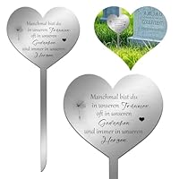 Herzförmige Grabstecker Grab Deko aus Metall Grabschmuck Wetterfest Werden zum Trauern um einen Verstorbenen Geliebten Menschen Verwendet oder Haustier Oster-Souvenirs Grabstein Hund Grabschmuck Katze