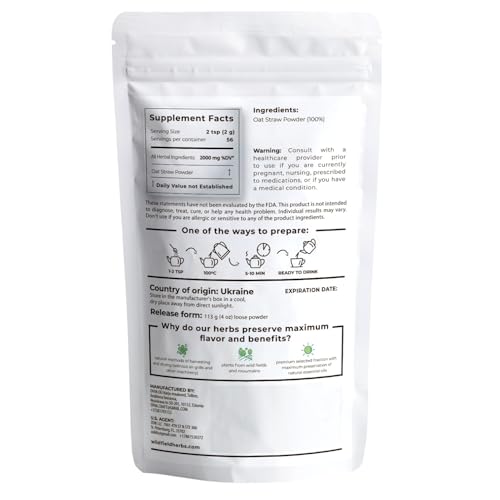 Image of 4 oz. Oatstraw Powder Oat Straw Powder (Avena Sativa L.) - 113g Oat Straw Paja De Avena