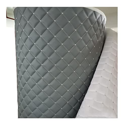 Tissu en simili cuir souple gris 1,6m résistant pour restaurer les sièges de voiture