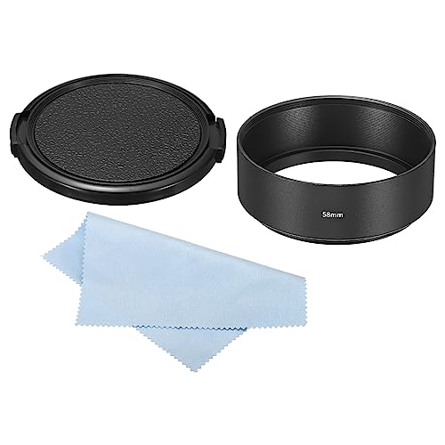 PATIKIL 58mm Objektivblende 2 Stück – Matte Oberfläche, Anti-reflektierend, Aus Legierung